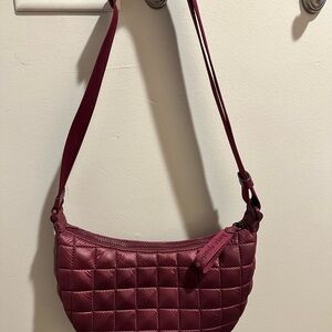 Kate Spade Quilted Maroon Shoulder Bag